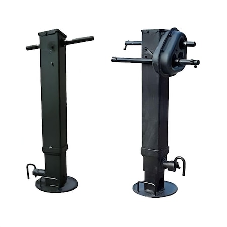 Redneck Trailer Supplies Dropleg Jack Set, Heavy Duty, 50,000Lb, 1  2 Speed, Handle, Holland 266171